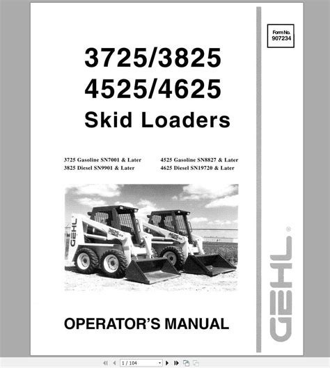 gehl skid steer service manual|gehl 2500 skid steer manual.